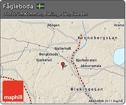 Shaded Relief 3D Map of Fågleboda