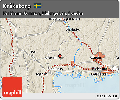 Shaded Relief 3D Map of Kråketorp