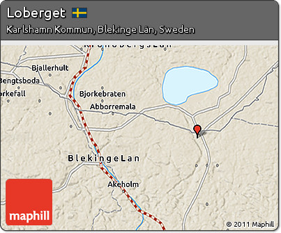 Shaded Relief 3D Map of Loberget