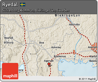 Shaded Relief 3D Map of Ryedal