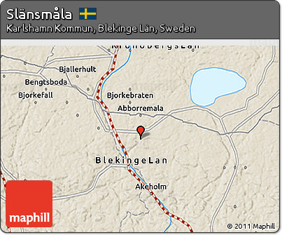 Shaded Relief 3D Map of Slänsmåla
