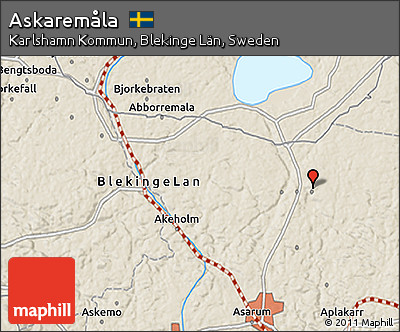 Shaded Relief 3D Map of Askaremåla