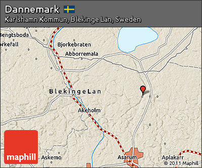 Shaded Relief 3D Map of Dannemark