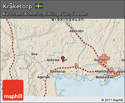 Shaded Relief 3D Map of Kråketorp
