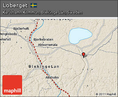 Shaded Relief 3D Map of Loberget