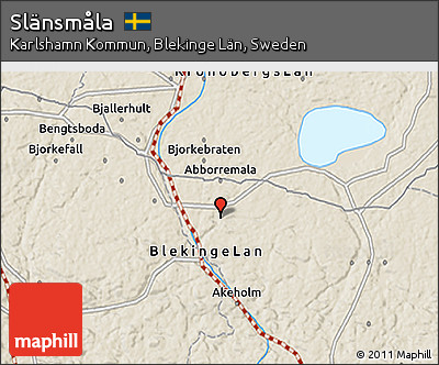 Shaded Relief 3D Map of Slänsmåla