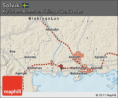 Shaded Relief 3D Map of Solvik