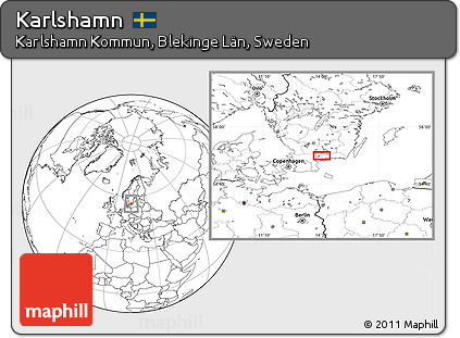 Blank Location Map of Karlshamn