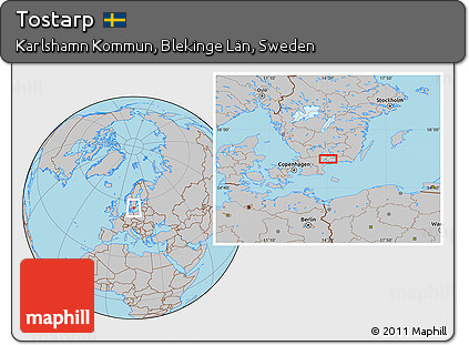 Gray Location Map of Tostarp