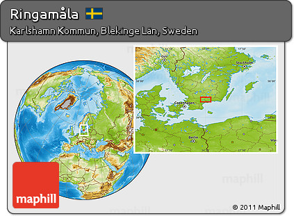 Physical Location Map of Ringamåla