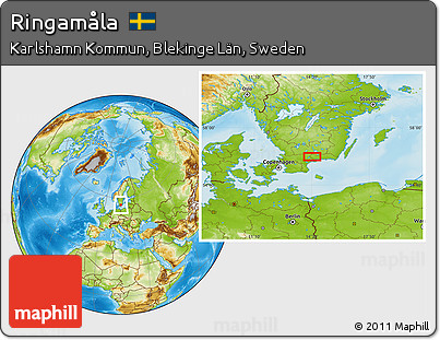 Physical Location Map of Ringamåla