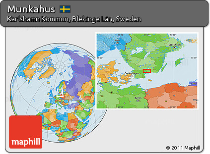 Political Location Map of Munkahus