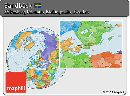 Political Location Map of Sandbäck