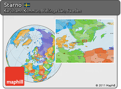 Political Location Map of Stärnö