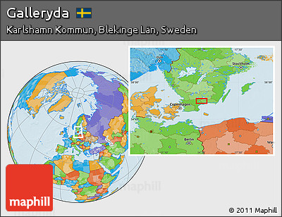 Political Location Map of Galleryda