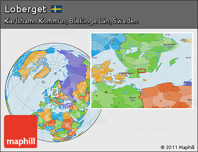 Political Location Map of Loberget