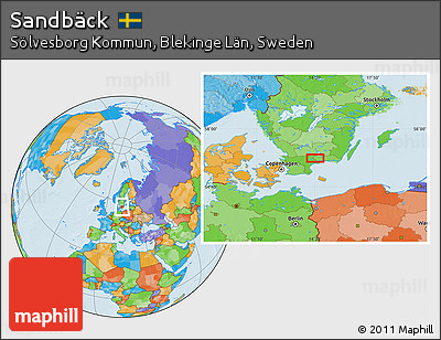 Political Location Map of Sandbäck