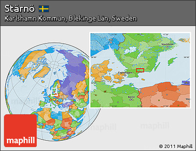 Political Location Map of Stärnö