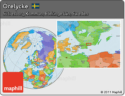 Political Location Map of Örelycke
