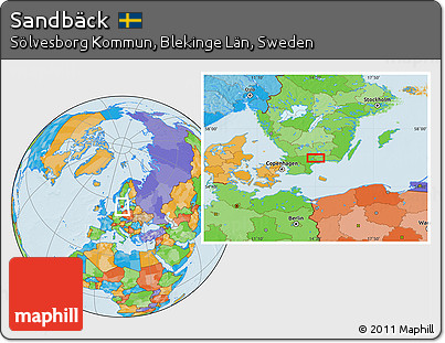 Political Location Map of Sandbäck