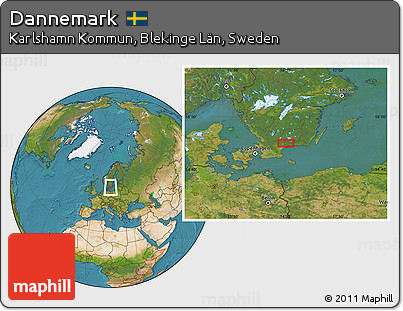 Satellite Location Map of Dannemark