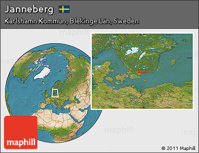 Satellite Location Map of Janneberg