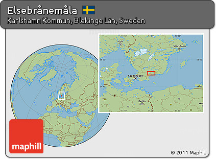 Savanna Style Location Map of Elsebrånemåla