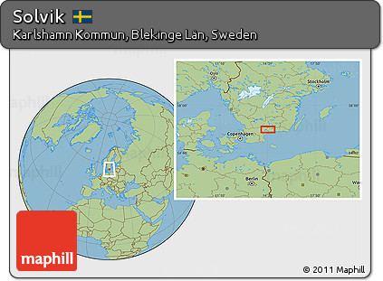 Savanna Style Location Map of Solvik