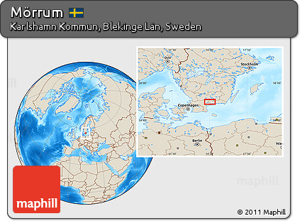 Shaded Relief Location Map of Mörrum
