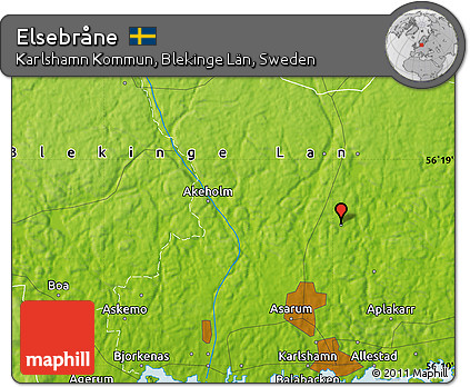 Physical Map of Elsebråne