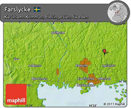 Physical Map of Farslycke