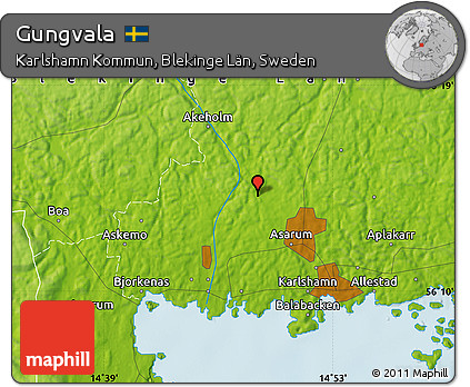 Physical Map of Gungvala