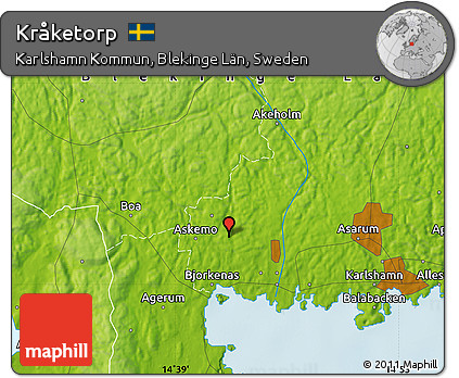 Physical Map of Kråketorp
