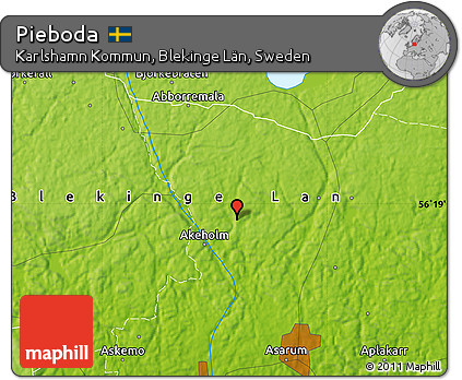 Physical Map of Pieboda