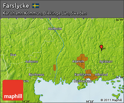 Physical Map of Farslycke