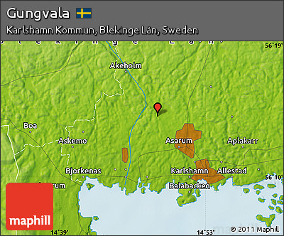 Physical Map of Gungvala