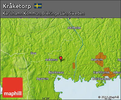 Physical Map of Kråketorp