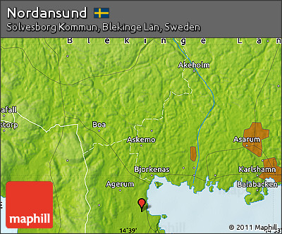 Physical Map of Nordansund