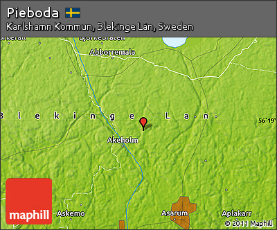 Physical Map of Pieboda