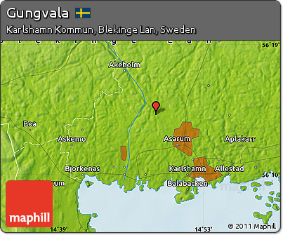 Physical Map of Gungvala