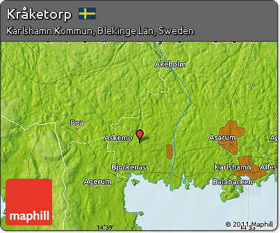 Physical Map of Kråketorp