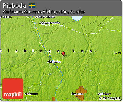 Physical Map of Pieboda
