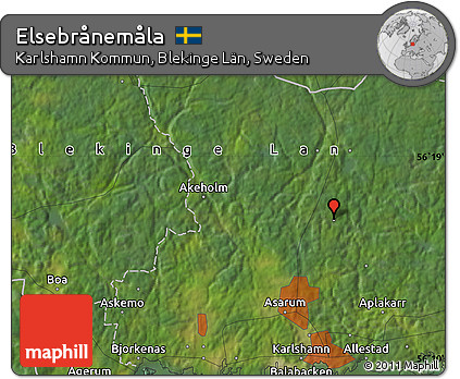 Satellite Map of Elsebrånemåla