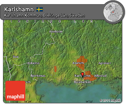 Satellite Map of Karlshamn