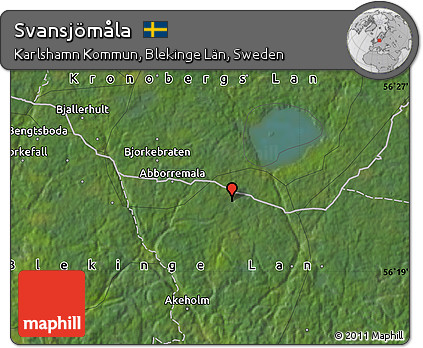 Satellite Map of Svansjömåla