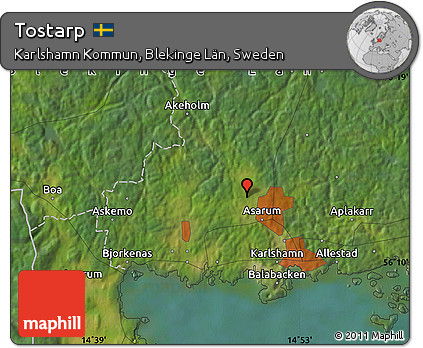 Satellite Map of Tostarp