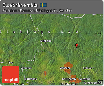 Satellite Map of Elsebrånemåla