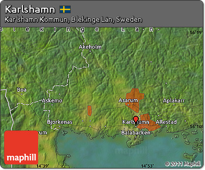 Satellite Map of Karlshamn