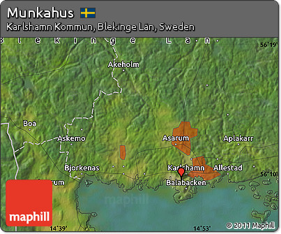 Satellite Map of Munkahus