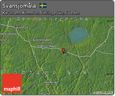 Satellite Map of Svansjömåla